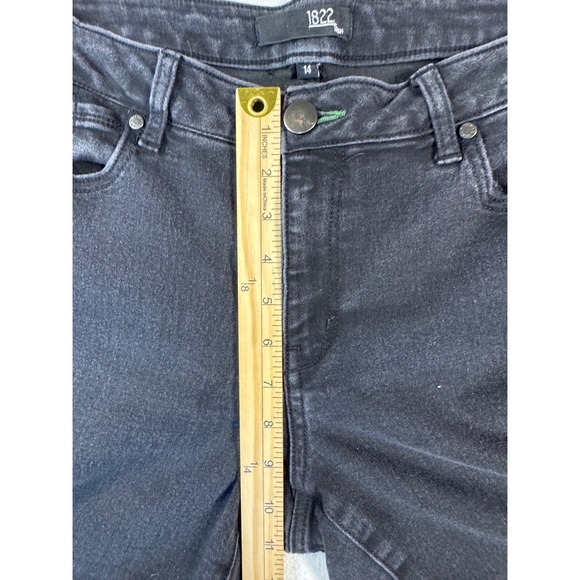 1822 Denim Skinny Jeans Womens 14 Black Ankle Length Stretch Denim - Picture 8 of 10